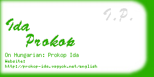 ida prokop business card